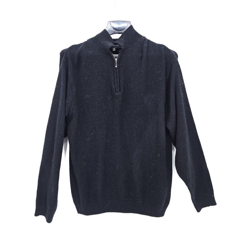 Maxini Collezione Mens Quarter Zip Knit Pullover Jumper Sweater Men Size XL